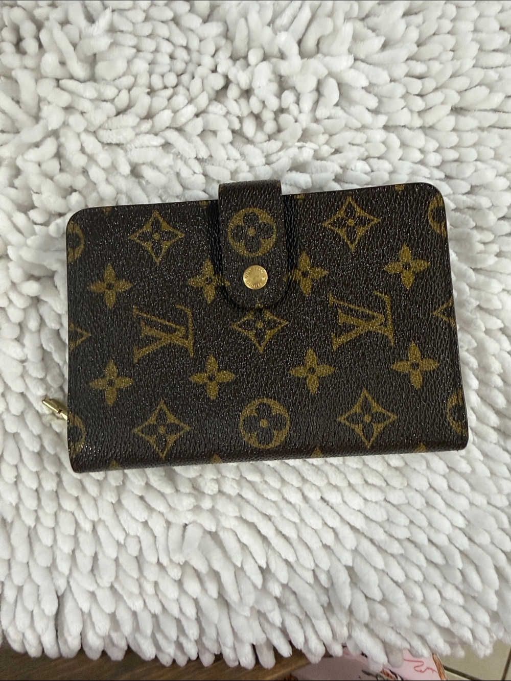 Louis Vuitton Monogram Canvas Brown and Gold Snap Wallet